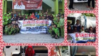 Bakti Sosial, MIN 2 Sragen Sumbangkan Air Bersih di Desa Tangen dan Jenar