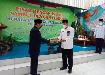 Peresmian Gapura Madrasahku Rumahku Warnai Pisah Sambut Kepala MTsN 3 Sragen
