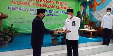 Peresmian Gapura Madrasahku Rumahku Warnai Pisah Sambut Kepala MTsN 3 Sragen
