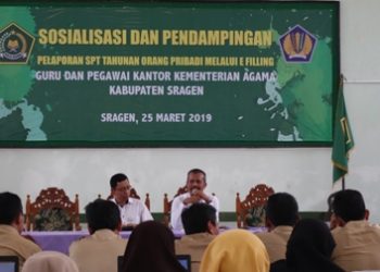 Kankemenag dan KPP Pratama Sosialisasikan Pelaporan SPT Tahunan Melalui e Filling