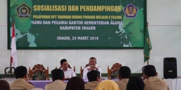 Kankemenag dan KPP Pratama Sosialisasikan Pelaporan SPT Tahunan Melalui e Filling