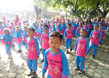 404 Siswa RA Se Kecamatan Sragen Ikuti Senam Ceria Massal