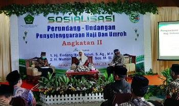 Dirjen PHU Kemenag RI dan DPR RI Sosialisasikan Perundang-Undangan Penyelenggaraan Haji dan Umrah