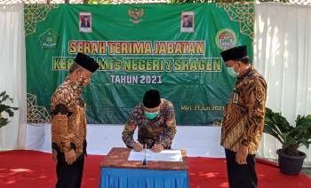 Purna Tugas, Kepala MTsN 7 Sragen Serah Terima Jabatan