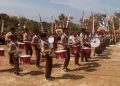 Tim Drumband MTsN 7 Sragen Pukau Peserta HUT Pramuka di Miri
