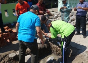 Kakankemenag Sragen Melakukan Peletakan Batu Pertama Pembangunan KUA
