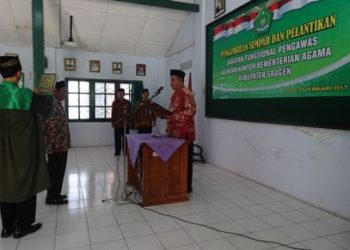 Kakankemenag Sragen Lantik Pengawas PAI pada Sekolah