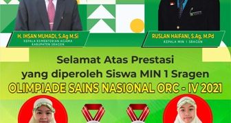 MIN 1 Sragen Kembali Raih Prestasi di Ajang Olimpiade Rihand Creative (ORC) IV
