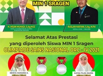 MIN 1 Sragen Kembali Raih Prestasi di Ajang Olimpiade Rihand Creative (ORC) IV
