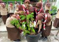 Peringati Hari Boden Powell Gugus Depan MTsN 4 Sragen Adakan Upacara dan Kegiatan Penghijauan