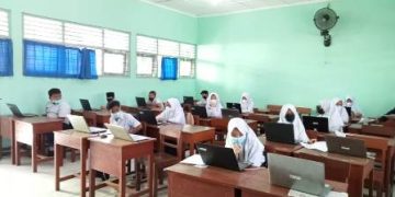 45 Siswa Mengikuti Asesmen Nasional Tahun 2021 di MTs Negeri 3 Sragen