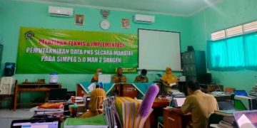 MAN 2 Sragen Selenggarakan Pelatihan Teknis Dan Implementasi Simpeg 5.0 Guna Pemutakhiran Data Secara Mandiri