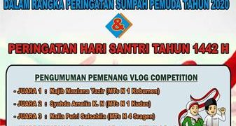 Buat Vlog Rindu Madrasah, Siswa MTsN 4 Sragen Raih Juara 3 Vlog Competition