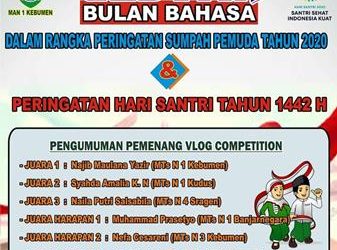 Buat Vlog Rindu Madrasah, Siswa MTsN 4 Sragen Raih Juara 3 Vlog Competition