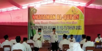 Meriah Namun Tetap Taat Protokol Kesehatan, HAB Kemenag Ke 75 di Sumberlawang