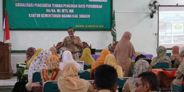 Sosialisasi Penguatan Tenaga Pengolah Data Pendidikan  RA/Madrasah Kabupaten Sragen
