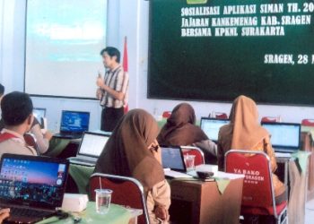 Sosialisasi Aplikasi SIMAN Tahun 2015 Kankemenag Sragen bersama KPKNL Surakarta