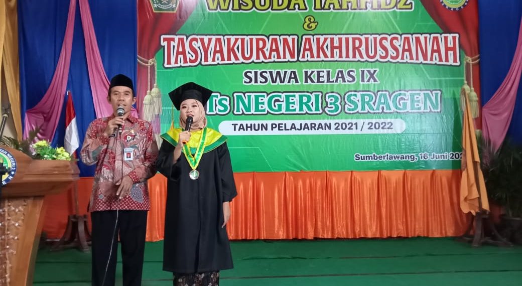 273 Siswa MTs Negeri 3 Sragen,  Ikuti Prosesi Wisuda Kelulusan