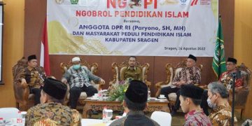 Ngopi Tokoh Pendidikan Islam, Paryono Ajak NU dan Muhammadiyah Dorong Kabupaten Sragen Miliki Perda Pesantren