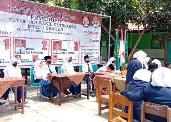 Terapkan Kurikulum Merdeka, MTsN 7 Sragen Gelar Pemilu