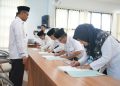 Pejabat dan Kepala Madrasah Negeri di Lingkungan Kankemenag Sragen Tandatangani Perkin dan Pakta Integritas