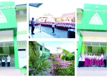 Sampaikan Peningkatan Kewaspadaan Lingkungan, Wakapolsek Sidoharjo Menjadi Irup di MIN 9 Sragen