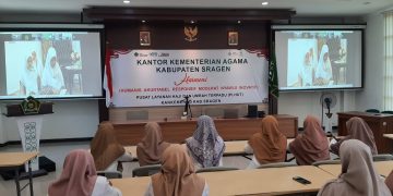 DWP Kemenag Sragen Ikuti Pengajian Bulanan DWP Kemenag RI Secara Virtual