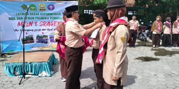 Cetak Jiwa Pemimpin, MTsN 8 Sragen Adakan Latihan Dasar Kepimpinan