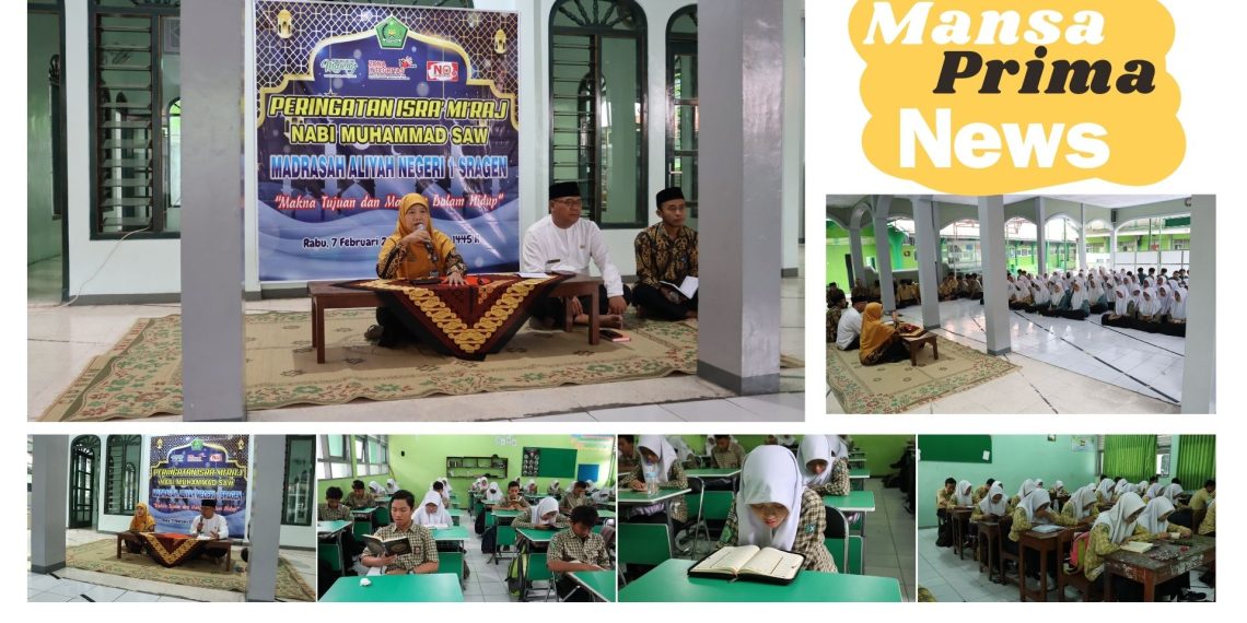 Khotmil Qur’an Semarakkan Peringatan Isra Mi’raj di MAN 1 Sragen