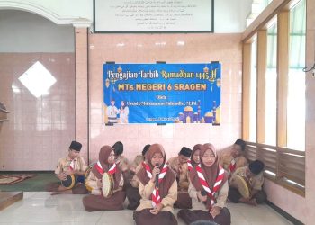 Penampilan Hadrah MATSANESRA Awali Pengajian Tarhib Ramadhan MTs N 6 Sragen