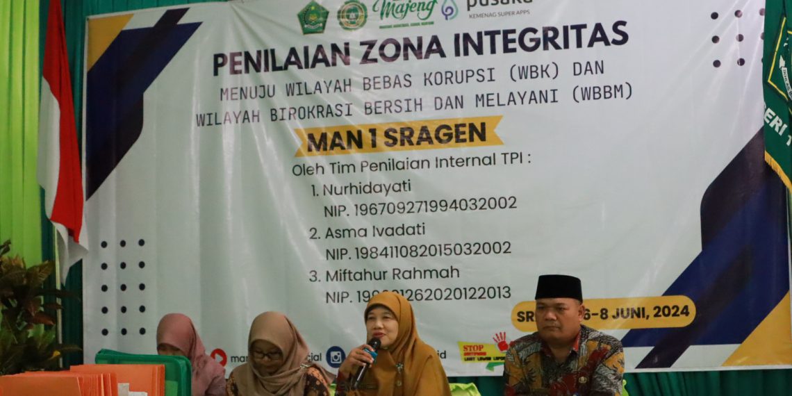 Evaluasi Lapangan Tim Penilai Internal Pembangunan Zona Integritas MAN 1 SRAGEN