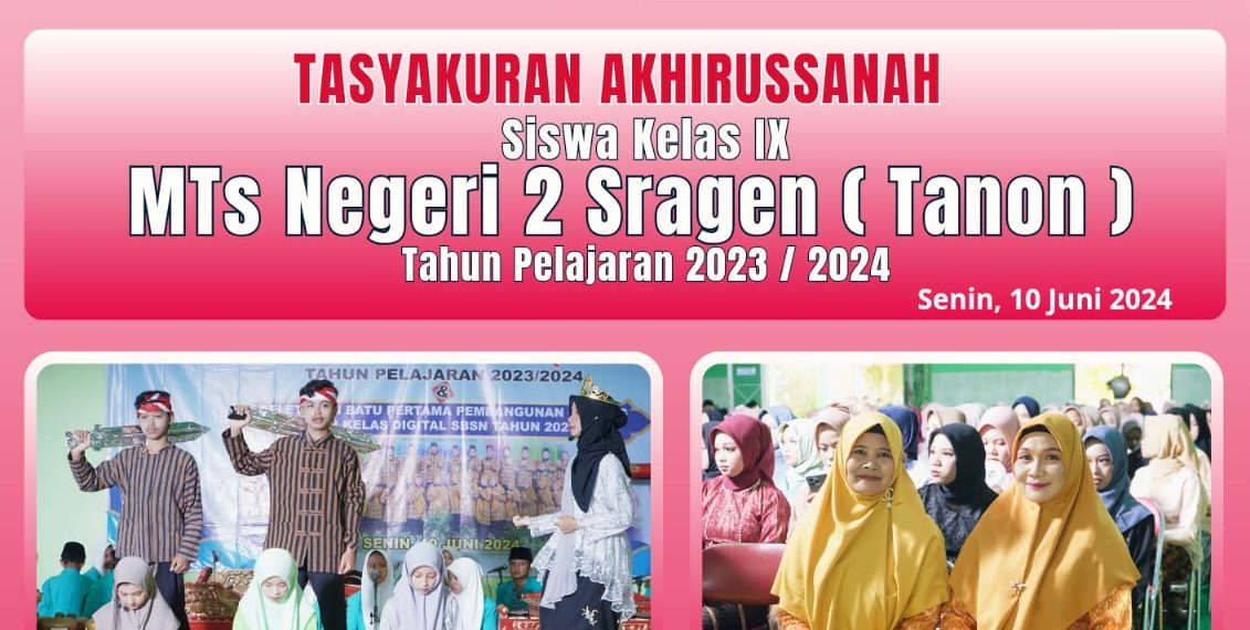 Peletakan Batu Pertama Gedung RKB Warnai Tasyakuran Akhirussanah MTsN 2 Sragen