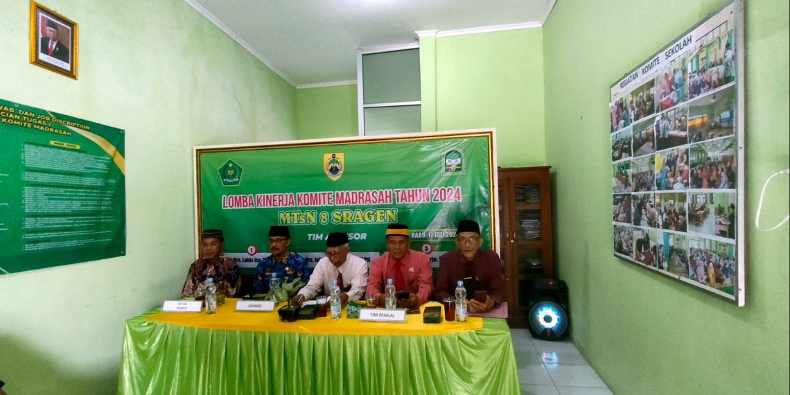 Dewan Pendidikan Lakukan Visitasi ke MTsN 8 Sragen Dalam Lomba Kinerja Komite Madrasah se- Kabupaten Sragen Tahun 2024