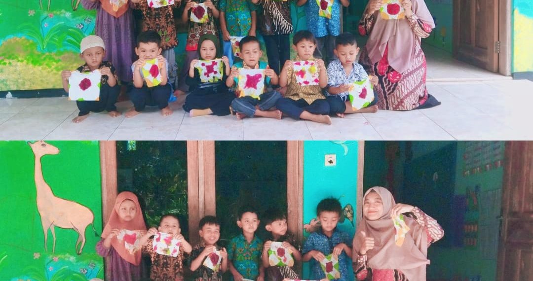 Rayakan Hari Batik, RA Bakti Purworejo Ciptakan Karya dari Tisu