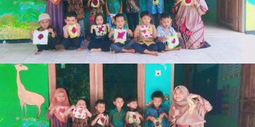 Rayakan Hari Batik, RA Bakti Purworejo Ciptakan Karya dari Tisu