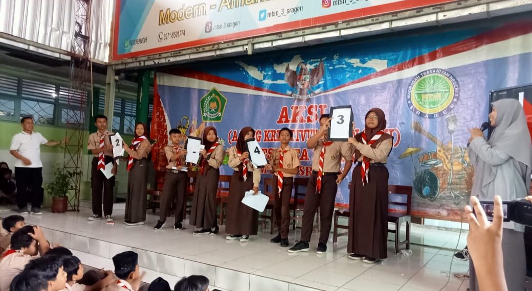 Kampanye dan Penyampaian Visi Misi Calon Ketua dan Wakil OSIM di MTsN 3 Sragen Wujud dari Penerapan P5P2RA