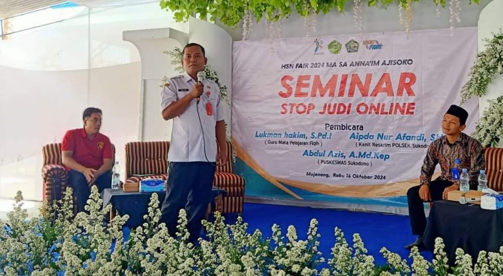 Waspadai Judi Online di Kalangan Pelajar, MA An Naim Ajisoko Sukodono Gelar Seminar “Stop Judi Online”
