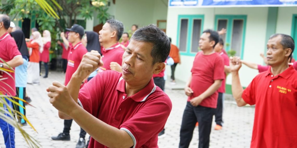 Semarak HAB Kemenag Ke-79, Kankemenag Sragen Awali dengan Senam Sehat