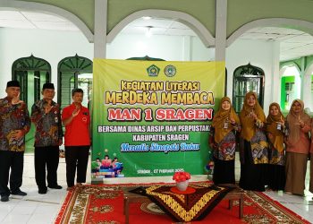 Hadapi Krisis Literasi, MAN 1 Sragen Gandeng Dinas Arsip dan Perpusda dalam Literasi Merdeka Membaca