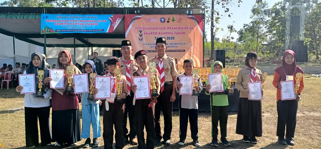 MIN 1 Sragen Tampil Gemilang, Sabet Juara Umum di Perkemahan Pramuka SD/MI Kwarran Tanon