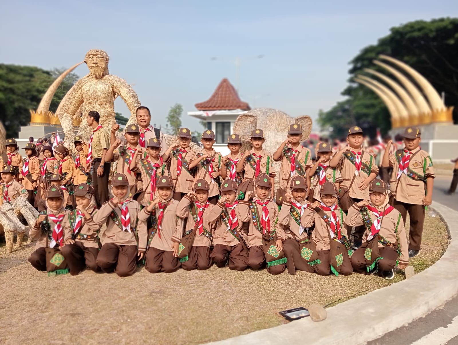 MIN 3 Sragen Kirim 20 Siswa di Pelantikan Pramuka Garuda Kabupaten Sragen
