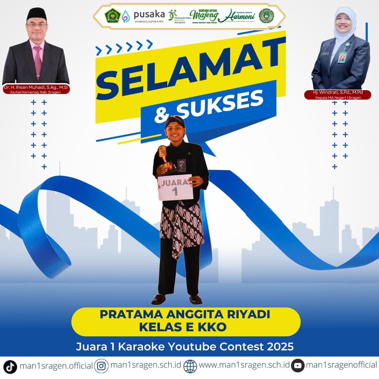Siswa MAN 1 Sragen Juara 1 Karaoke Youtube Contest 2025