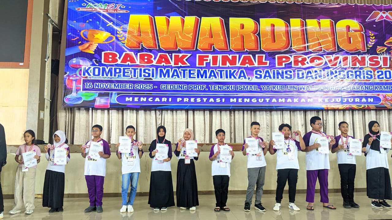 Tiga Siswa MIN 1 Sragen Sabet Tiga Medali di Ajang KMSI Tingkat Provinsi di UIN Walisongo Semarang