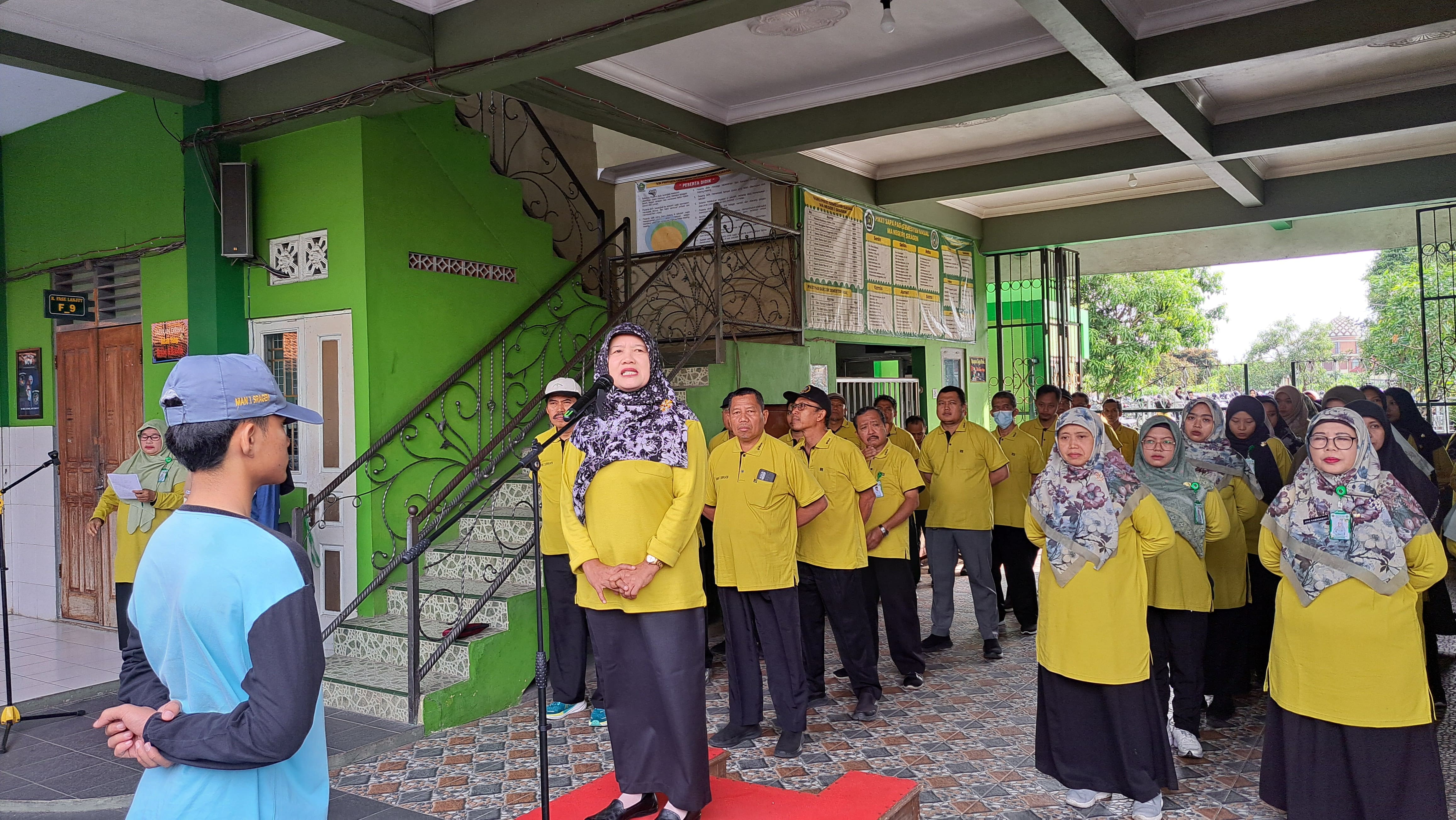 MAN 1 Sragen ‘Charge Energy’ dengan Apel dan Jalan Sehat, Siap Tempur Hadapi ASAS Ganjil