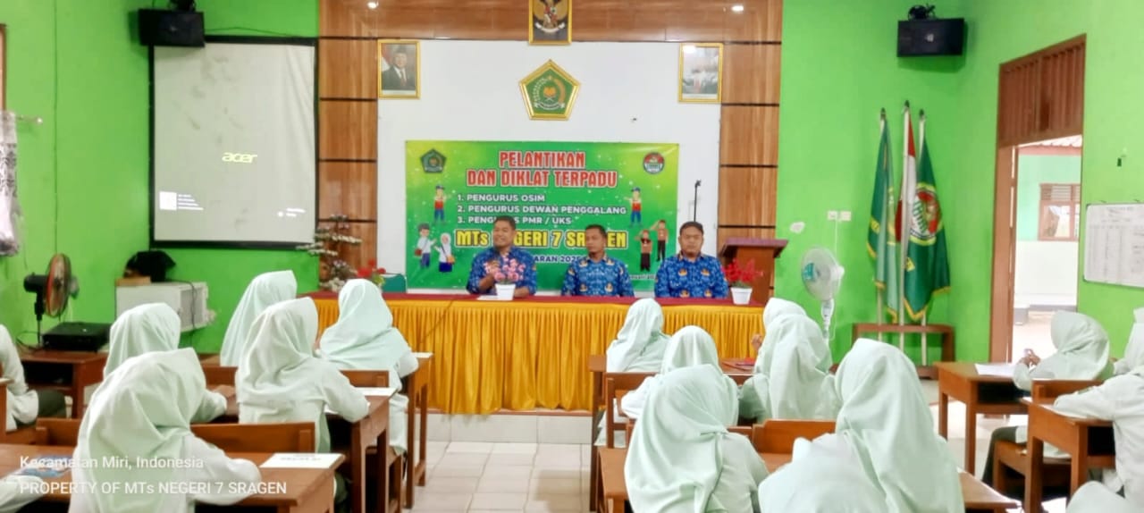 Diklat Terpadu Awali Kegiatan Kepengurusan OSIM, PMR dan Dewan Penggalang MTsN 7 Sragen