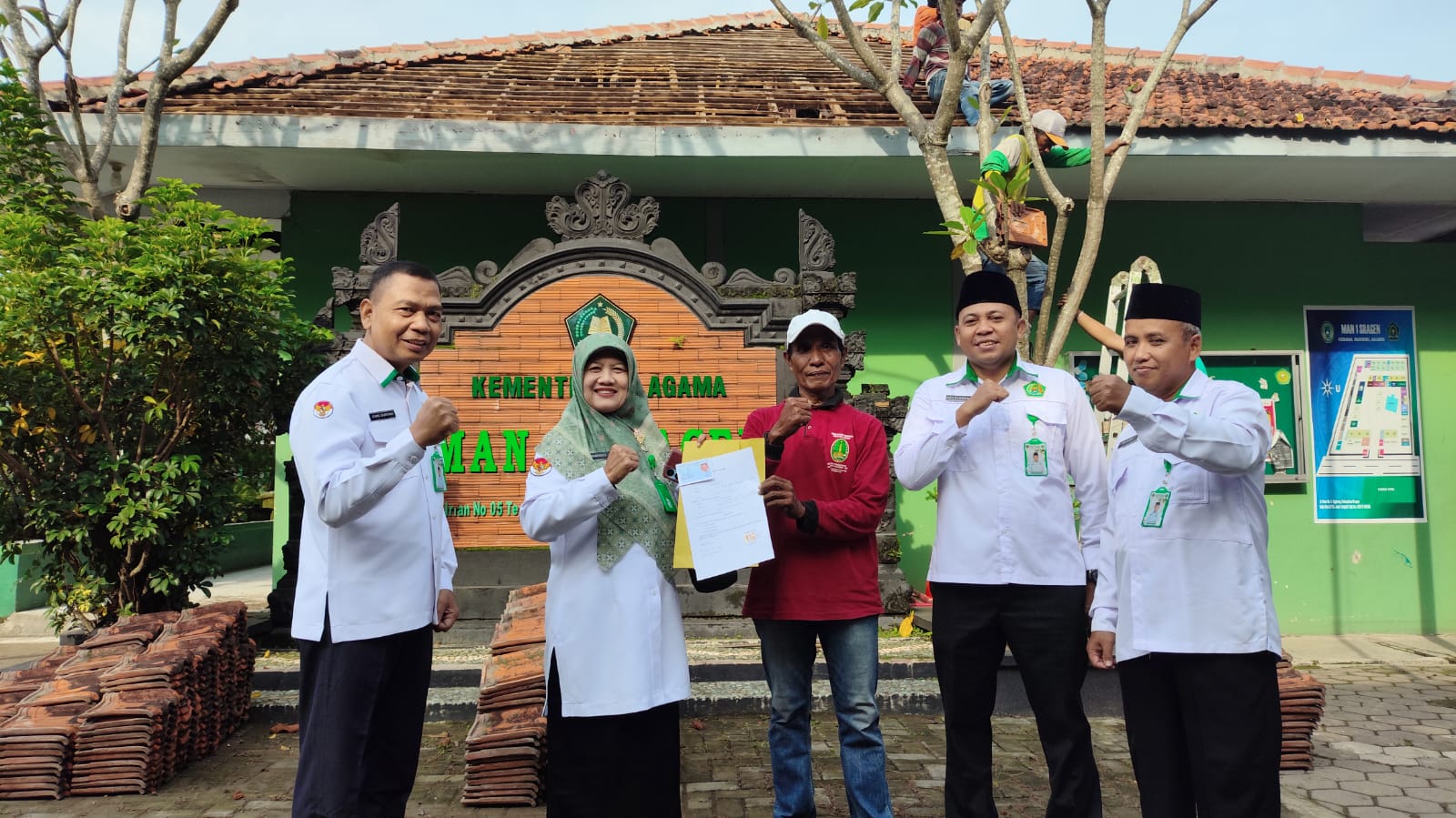 Resmi Diserahkan, Pembongkaran Gedung Tengah MAN 1 Sragen Tindak Lanjut Hasil Lelang KPKNL Surakarta