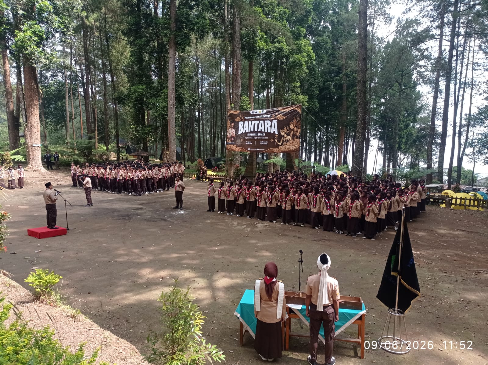 Semangat Tepa Salira dan Tepas Kendhalisada, MAN 2 Sragen Lantik Bantara di Segoro Gunung