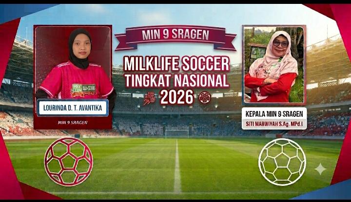 Bersama Timnya, Lourinda Tera Harumkan MIN 9 Sragen di MilkLife Soccer Challenge Nasional