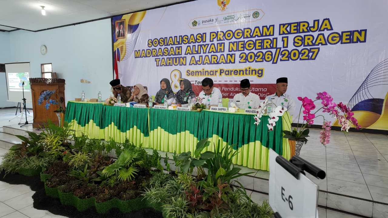 Perkuat Sinergi Madrasah dan Orang Tua, MAN 1 Sragen Gelar Sosialisasi Program Kerja dan Seminar Parenting