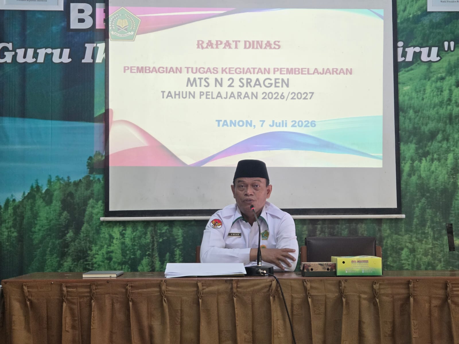 Siapkan Pembelajaran Terbaik, MTsN 2 Sragen Satukan Langkah Guru dan Tendik